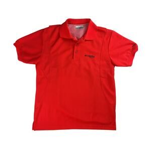 COLUMBIA RED/ORANGE SHORT SLEEVE GOLF / POLO SHIRT MEDIUM OMNI-WICK EVAPORATION